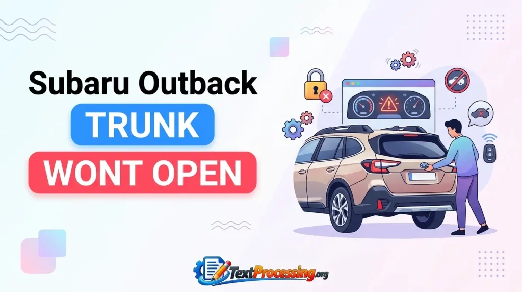 Subaru Outback Trunk Wont Open