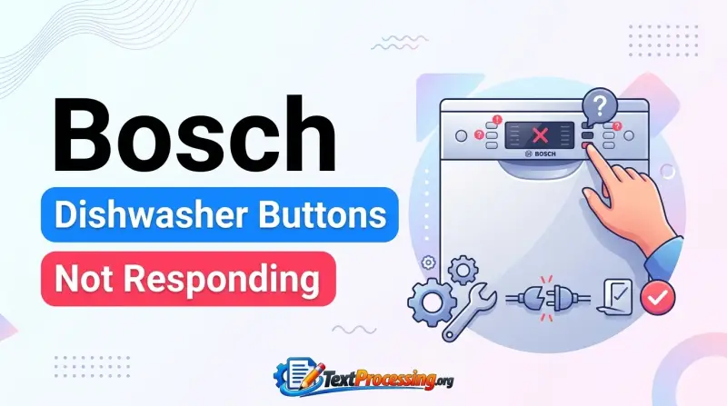Bosch Dishwasher Buttons Not Responding