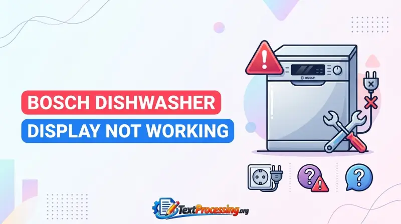 Bosch Dishwasher Display Not Working