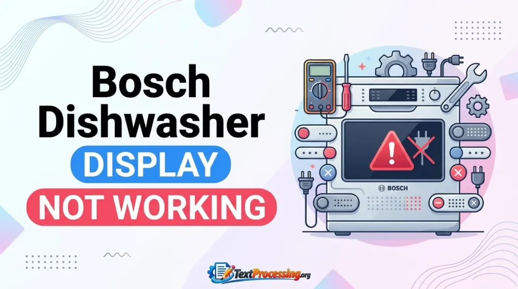Bosch Dishwasher Display Not Working