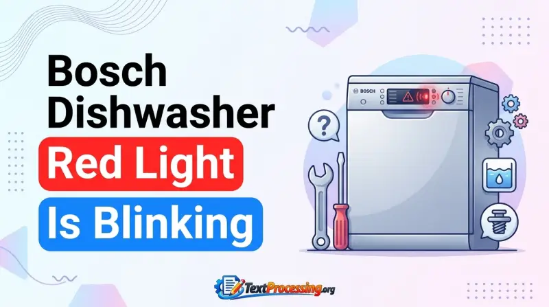 Bosch Dishwasher Red Light Is Blinking