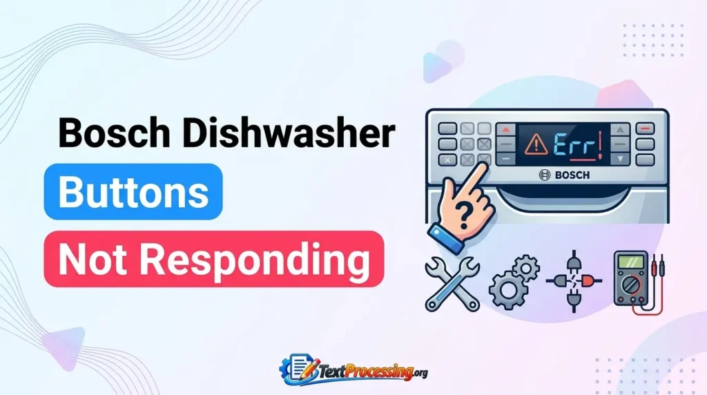 Bosch Dishwasher Buttons Not Responding