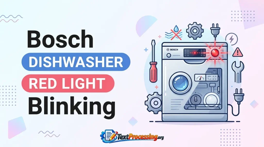 Bosch Dishwasher Red Light Blinking