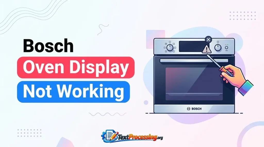 Bosch Oven Display Not Working