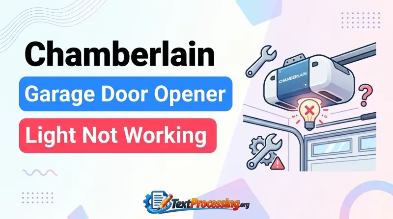 Chamberlain Garage Door Opener Light Not Working