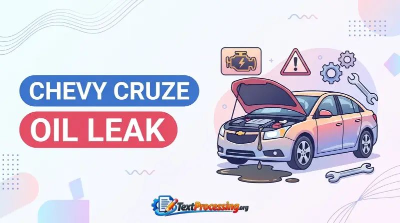 Chevy Cruze Oil Leak
