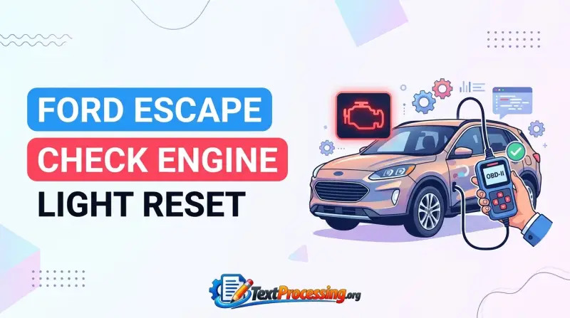 Ford Escape Check Engine Light Reset