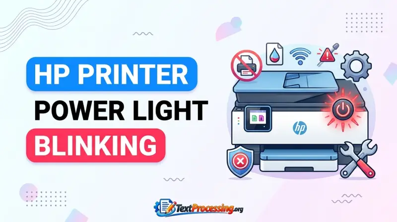 HP Printer Power Light Blinking