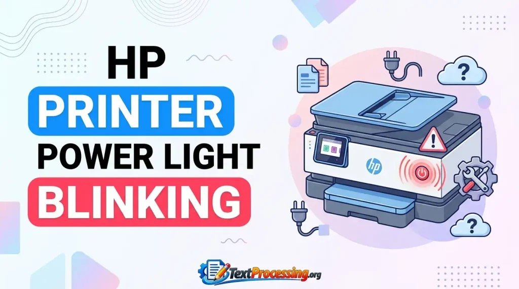 HP Printer Power Light Blinking
