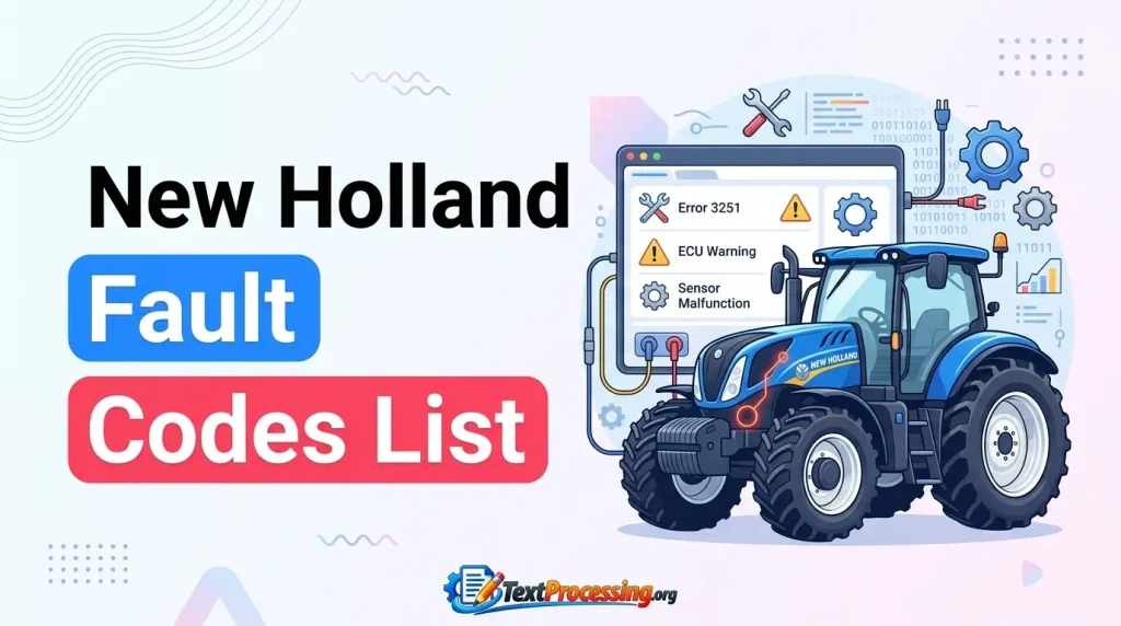 New Holland Fault Codes List