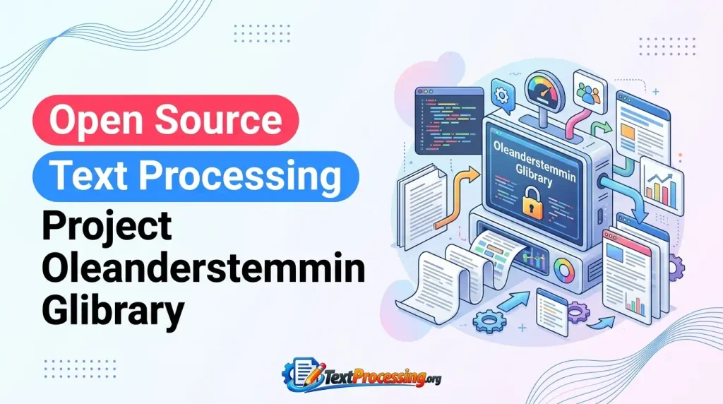 Open Source Text Processing Project Oleanderstemmin Glibrary