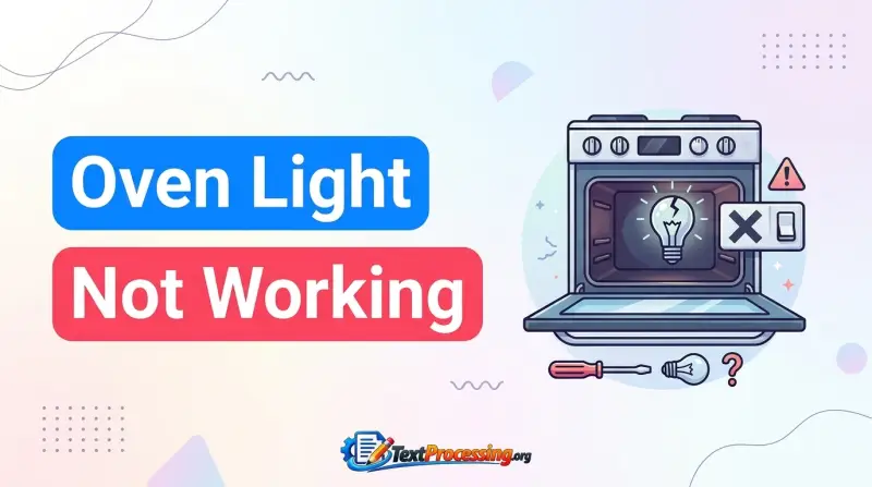 Oven Light Not Working