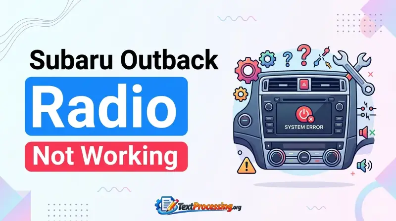 Subaru Outback Radio Not Working