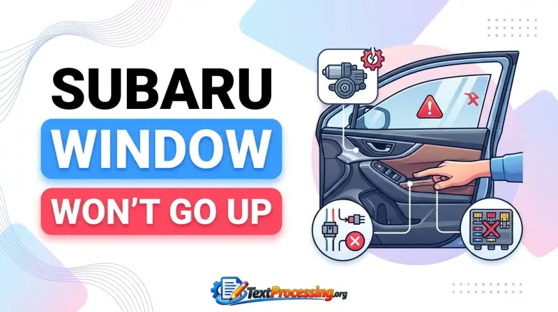 Subaru Window Wont Go Up
