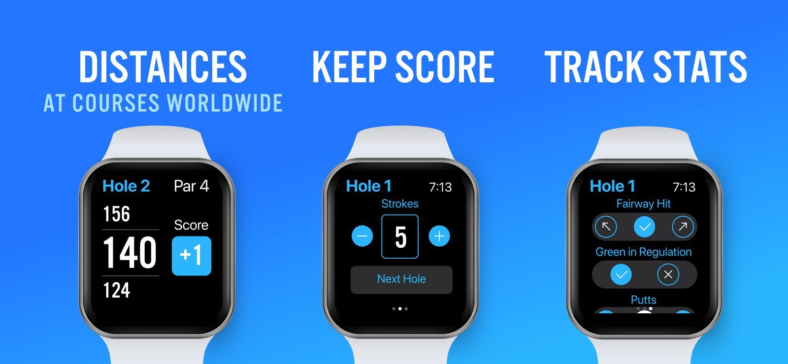 A golfer's watch showing a sync error icon near a modern smartphone.