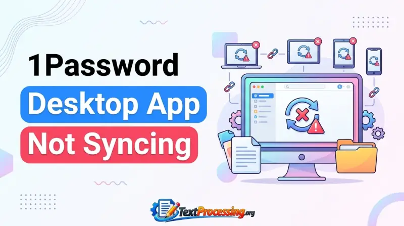 1Password Desktop App Not Syncing