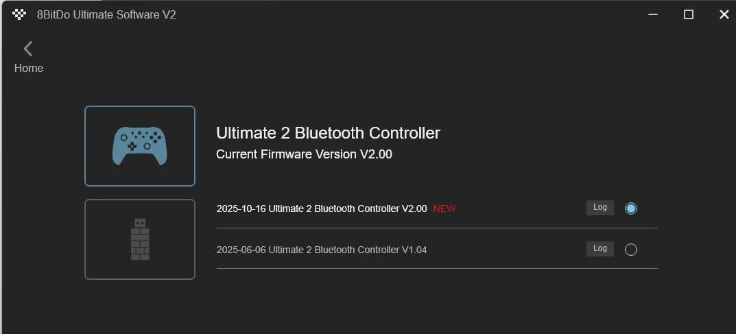 Hands managing system settings on a laptop to reinstall the 8bitdo software.