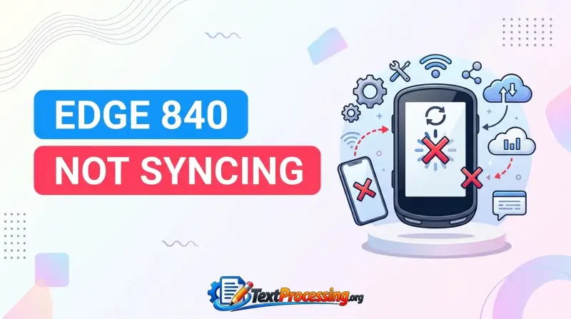 Edge 840 Not Syncing