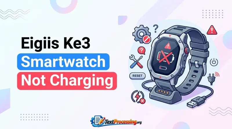 Eigiis Ke3 Smartwatch Not Charging