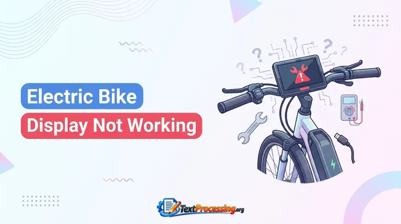 Electric Bike Display Not Working