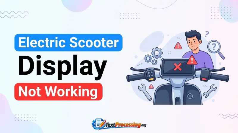 Electric Scooter Display Not Working