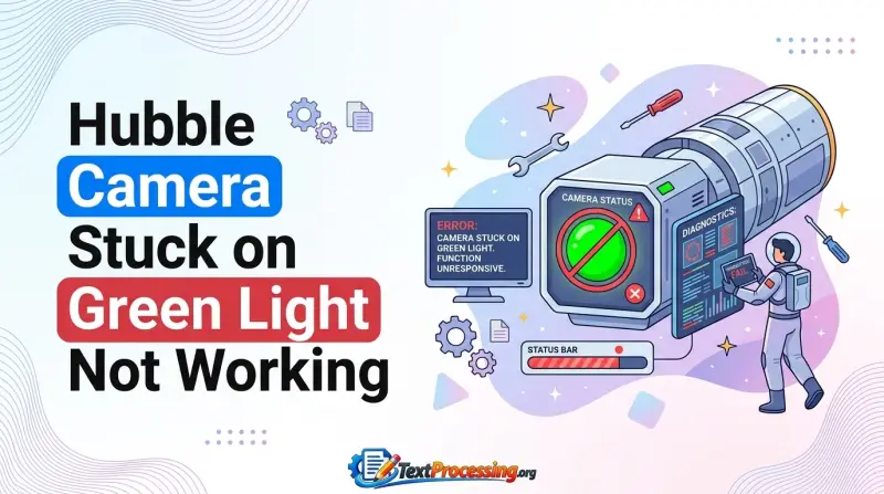 Hubble Camera Stuck on Green Light Not Working
