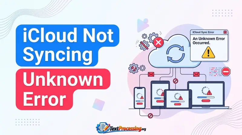 Icloud Not Syncing Unknown Error