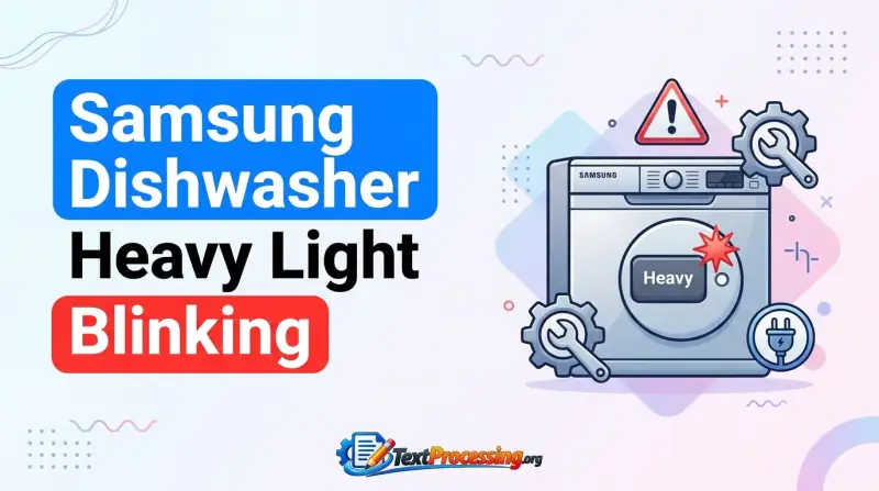 Samsung Dishwasher Heavy Light Blinking
