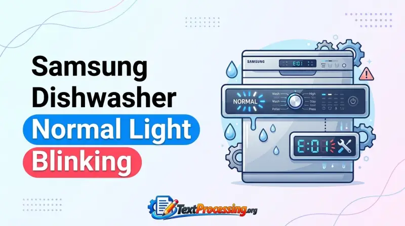 Samsung Dishwasher Normal Light Blinking