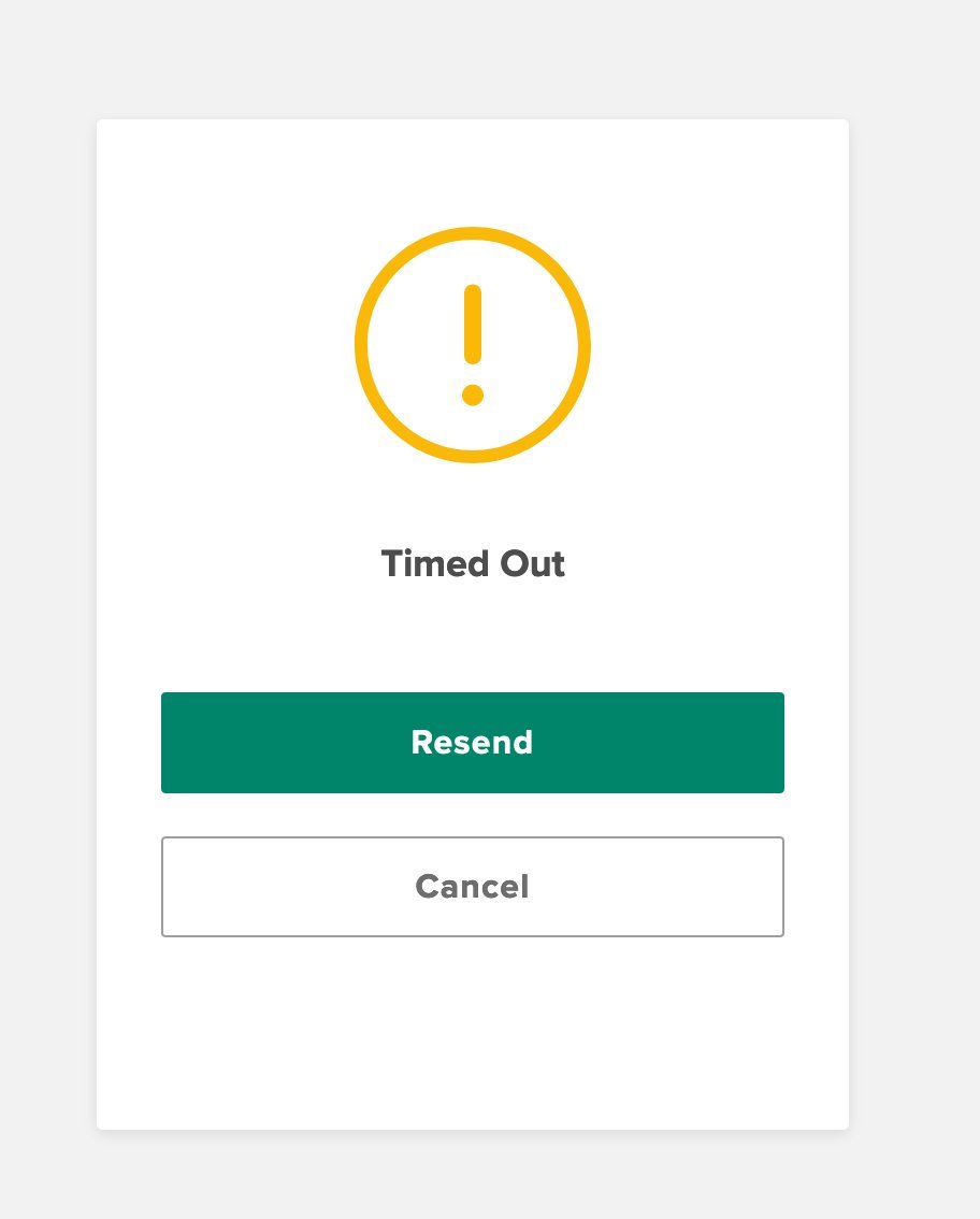 A mobile banking screen showing a service maintenance notice during an outage.