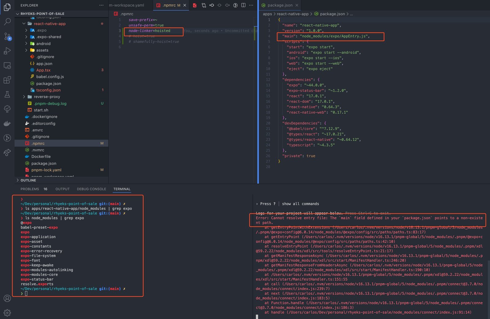A laptop terminal open to the project root for managing complex directory structures.