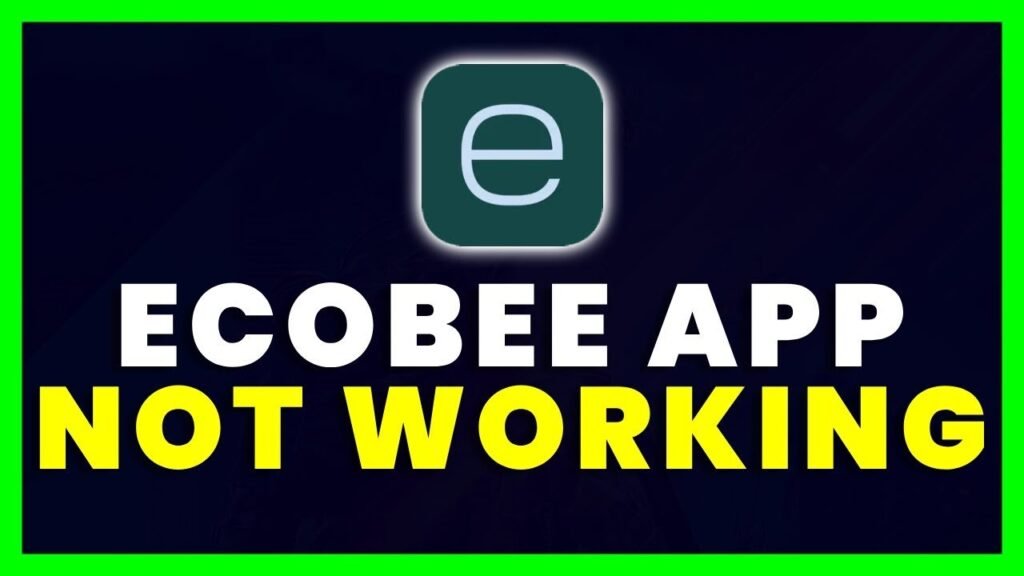 A person holding a smartphone showing an ecobee app interface for home temperature control.