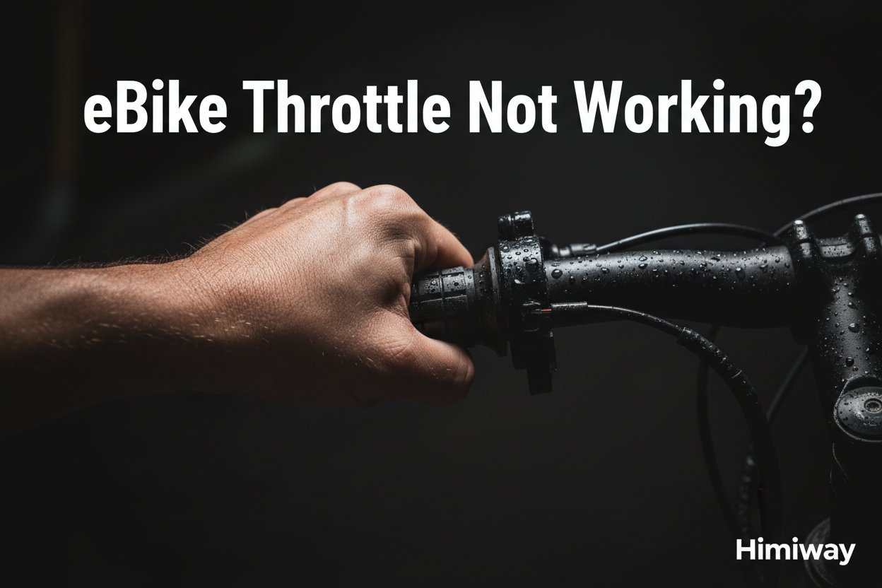 An open technical manual and tools for electric bike maintenance on a desk.
