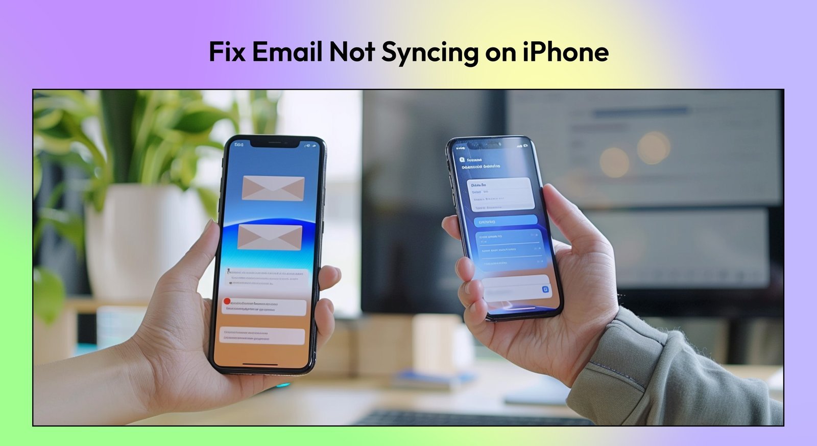 A smartphone resting on a desk, capturing the essence of solving common email questions.