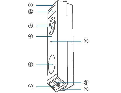 A person preparing to reset a smart doorbell using a small metal pin.