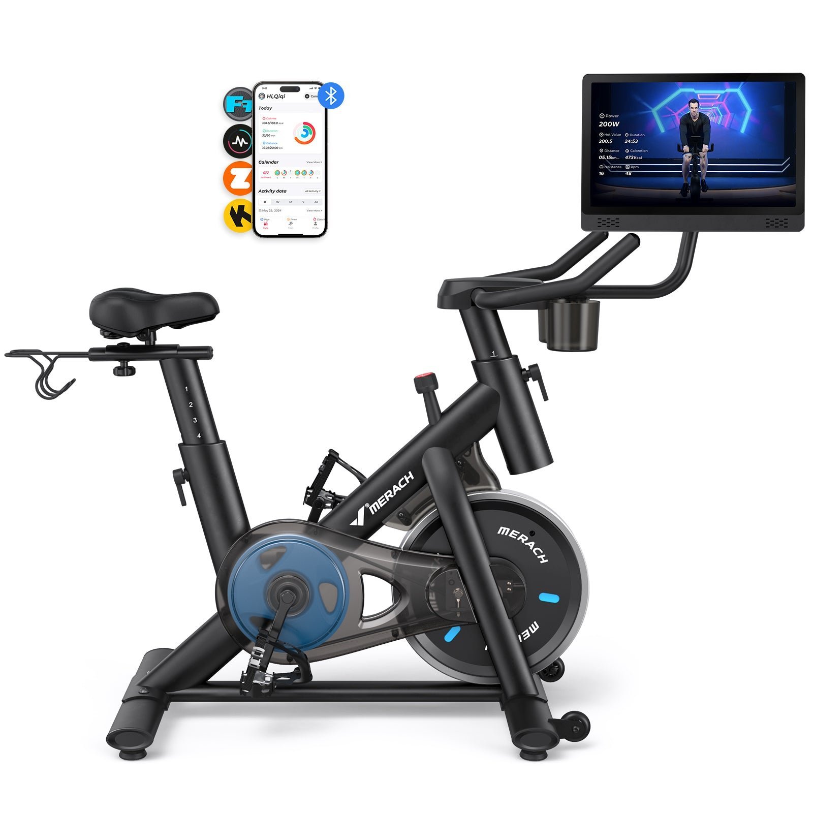 A set of tools and a manual for answering common exercise bike monitor questions.