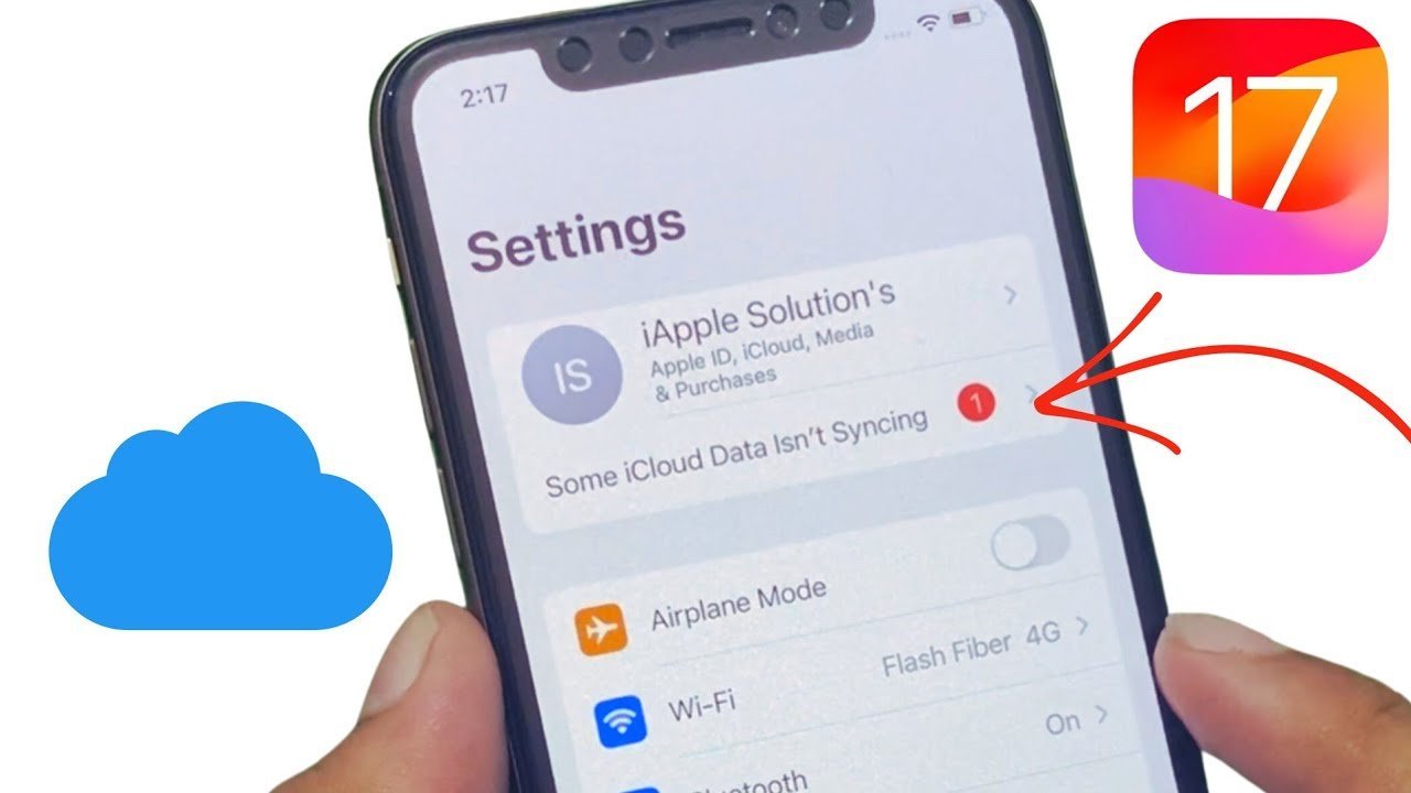 A person checking smartphone storage settings to troubleshoot why iCloud photos are not syncing.