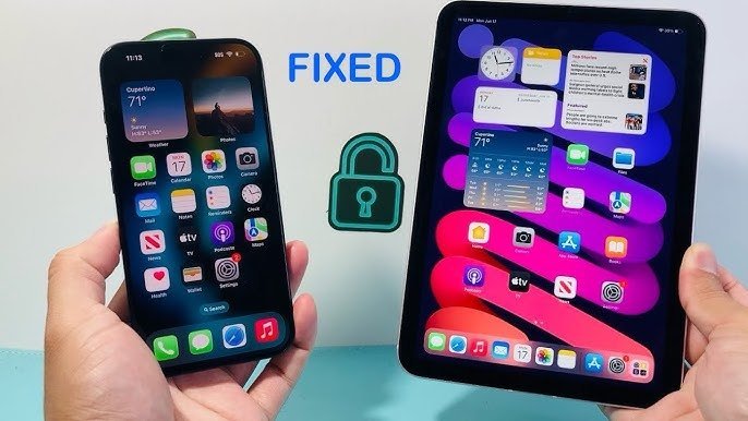 A user checking settings on an iPhone to resolve iPad and iPhone synchronization issues.