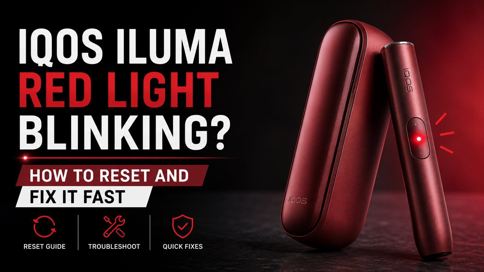 A blinking red light on an electronic device indicates a diagnostic warning signal.