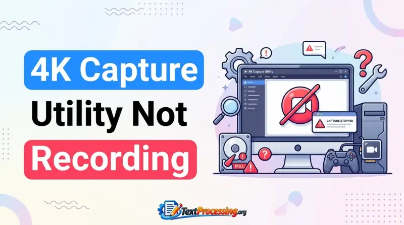 4K Capture Utility Not Recording