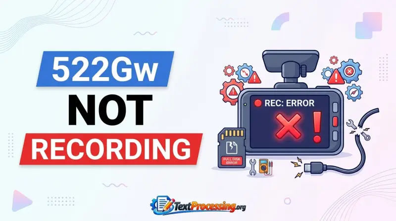 522Gw Not Recording