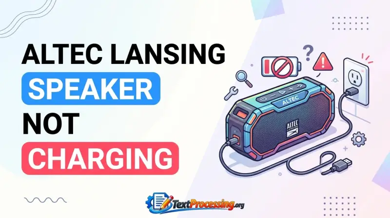 Altec Lansing Speaker Not Charging