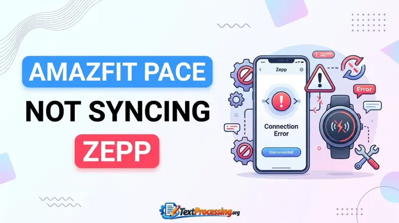 Amazfit Pace Not Syncing Zepp