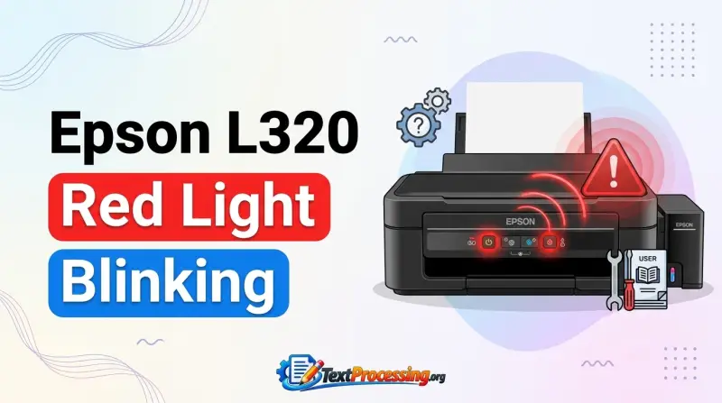 Epson L320 Red Light Blinking