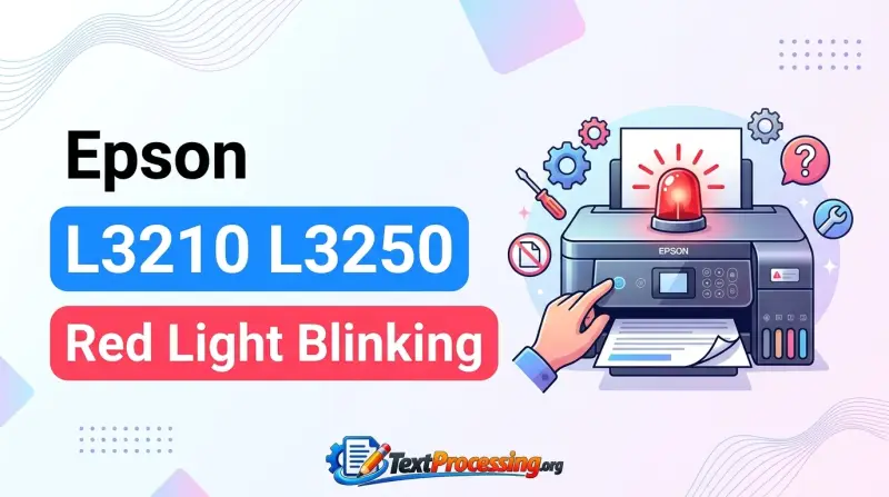 Epson L3210 L3250 Red Light Blinking
