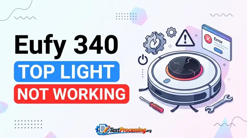 Eufy 340 Top Light Not Working