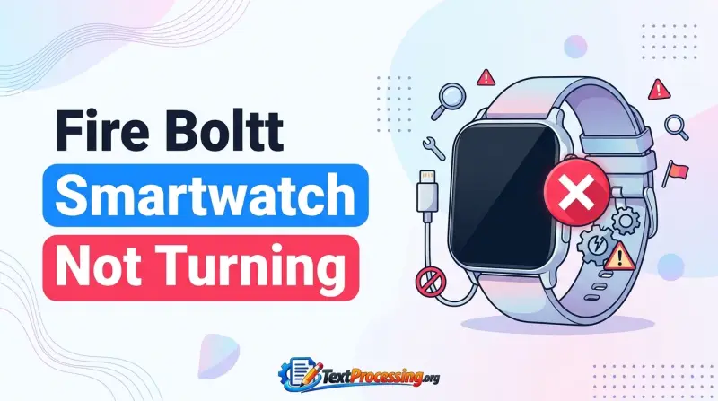 Fire Boltt Smartwatch Not Turning