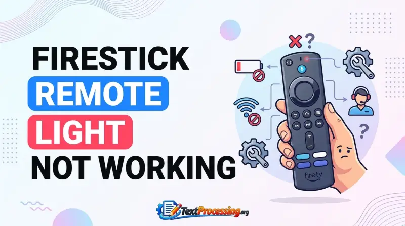 Firestick Remote Light Not Working