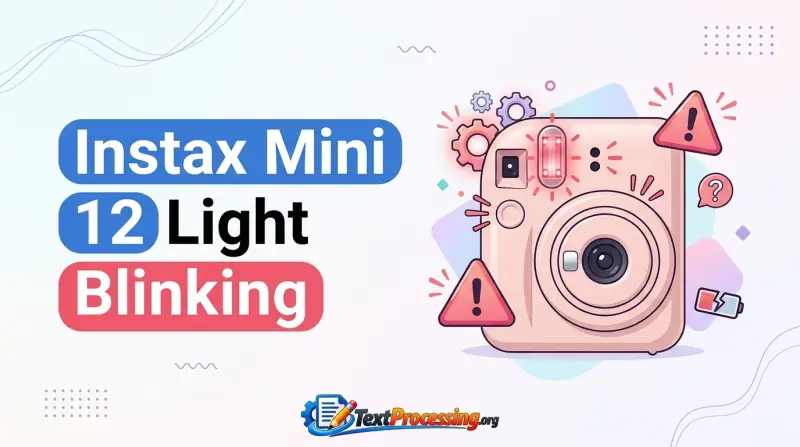 Instax Mini 12 Light Blinking