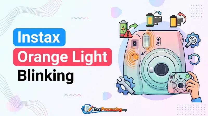 Instax Orange Light Blinking